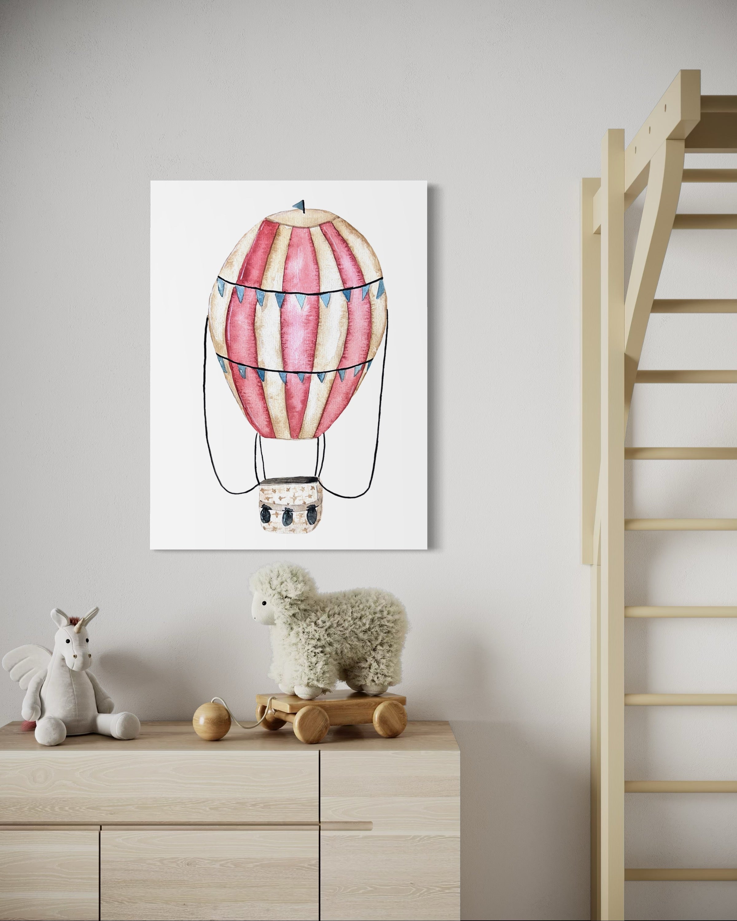 Vintage Hot Air Balloon Canvas Print