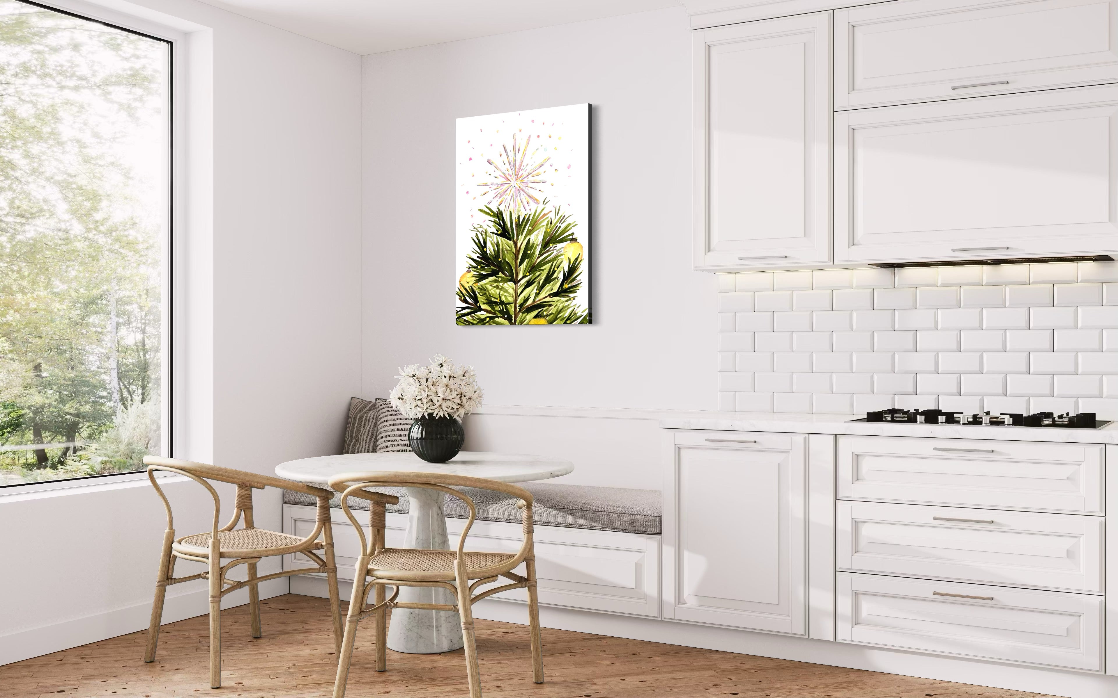 Christmas Tree Star Canvas