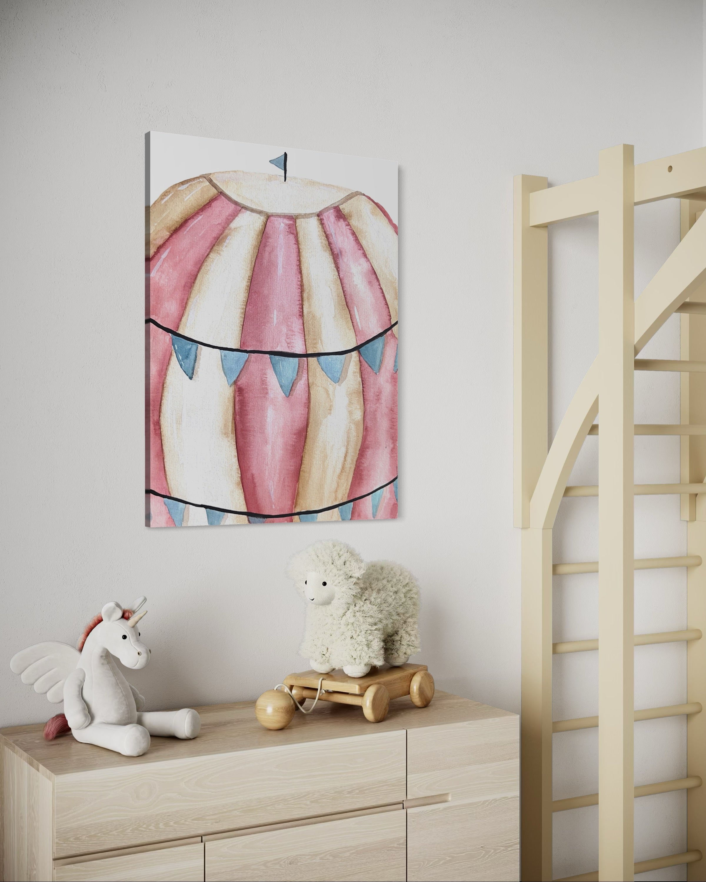 Vintage Hot Air Balloon Envelope Canvas Print