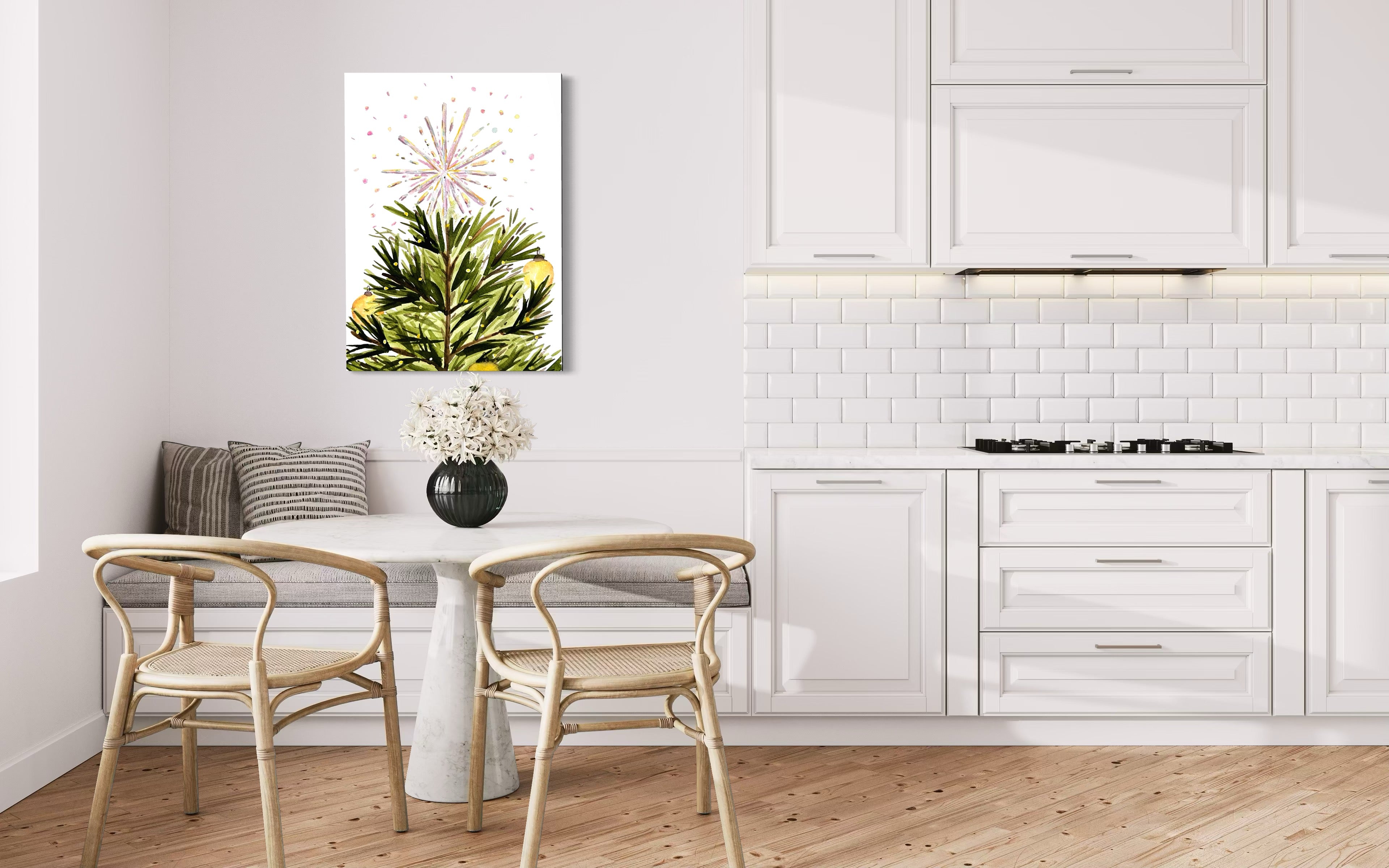 Christmas Tree Star Canvas