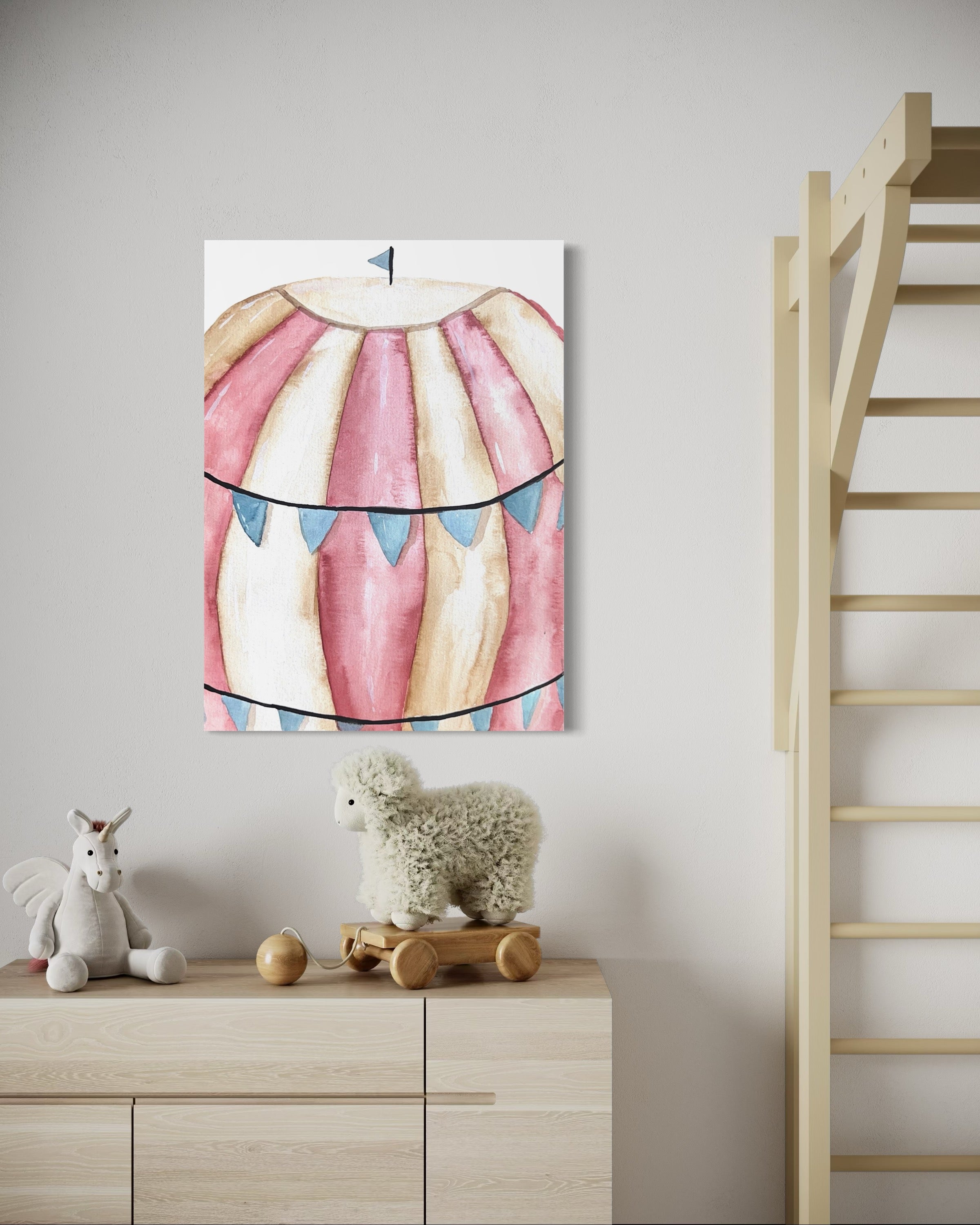 Vintage Hot Air Balloon Envelope Canvas Print