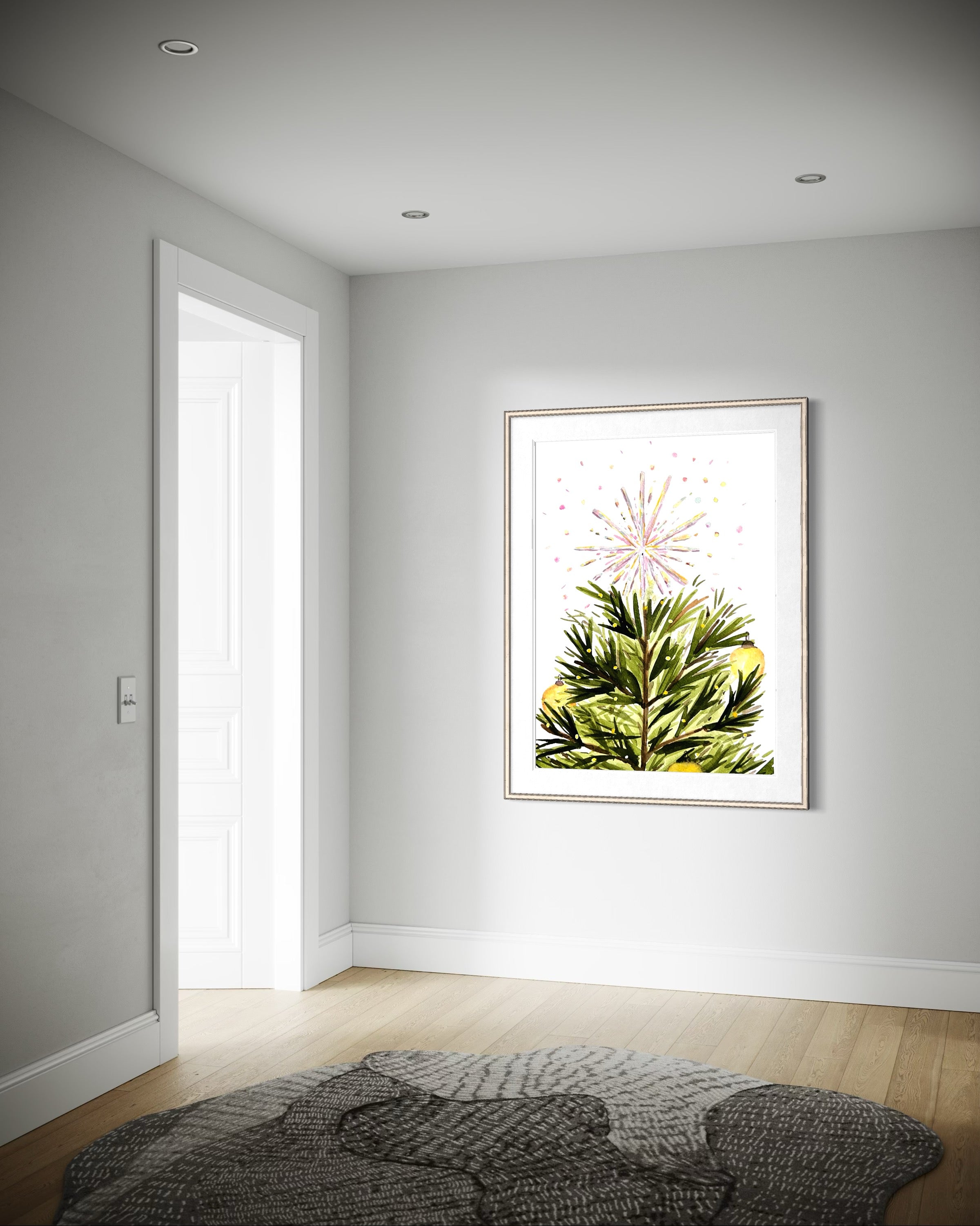 Christmas Tree Star Print