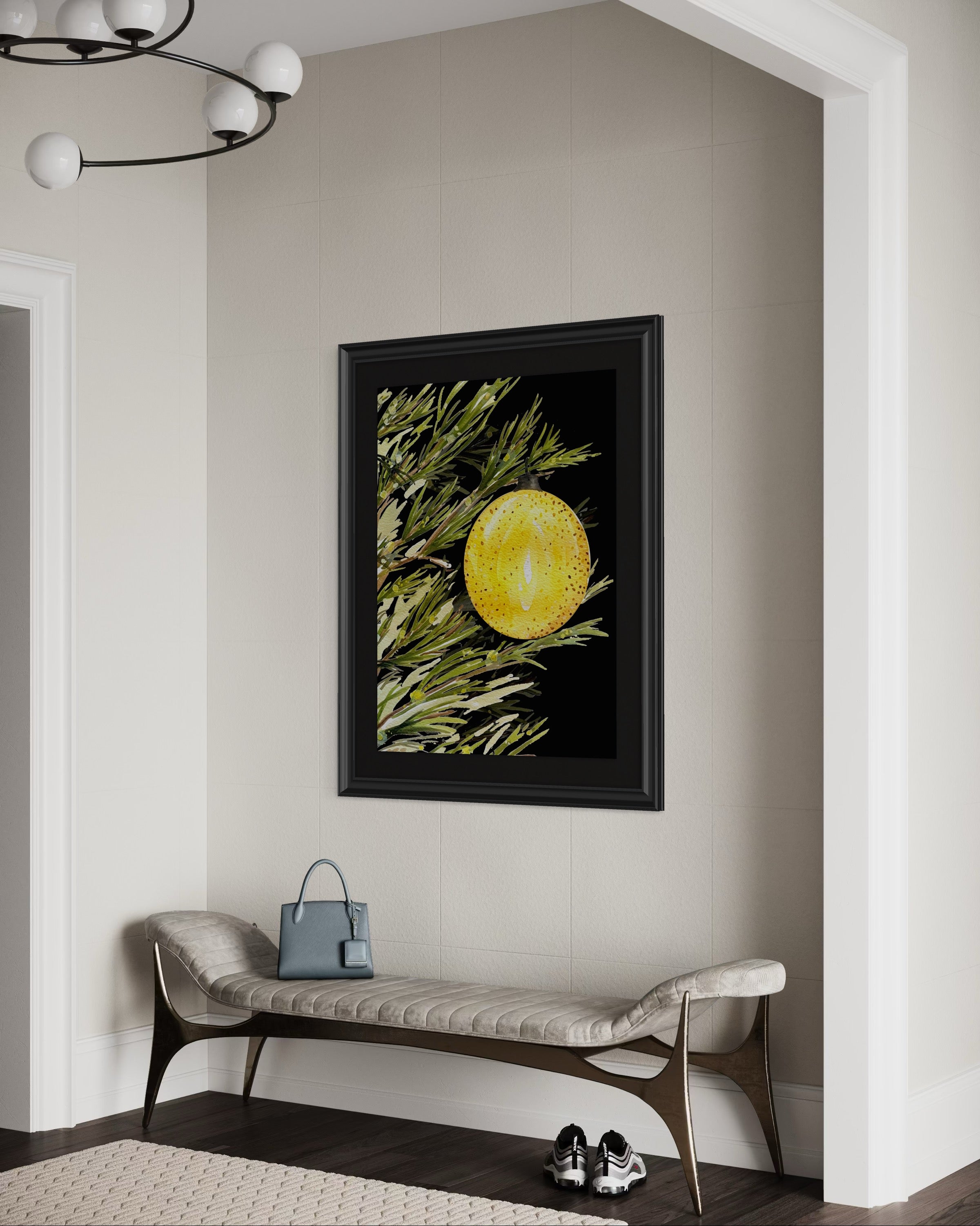 1 Ornament Christmas Tree Print