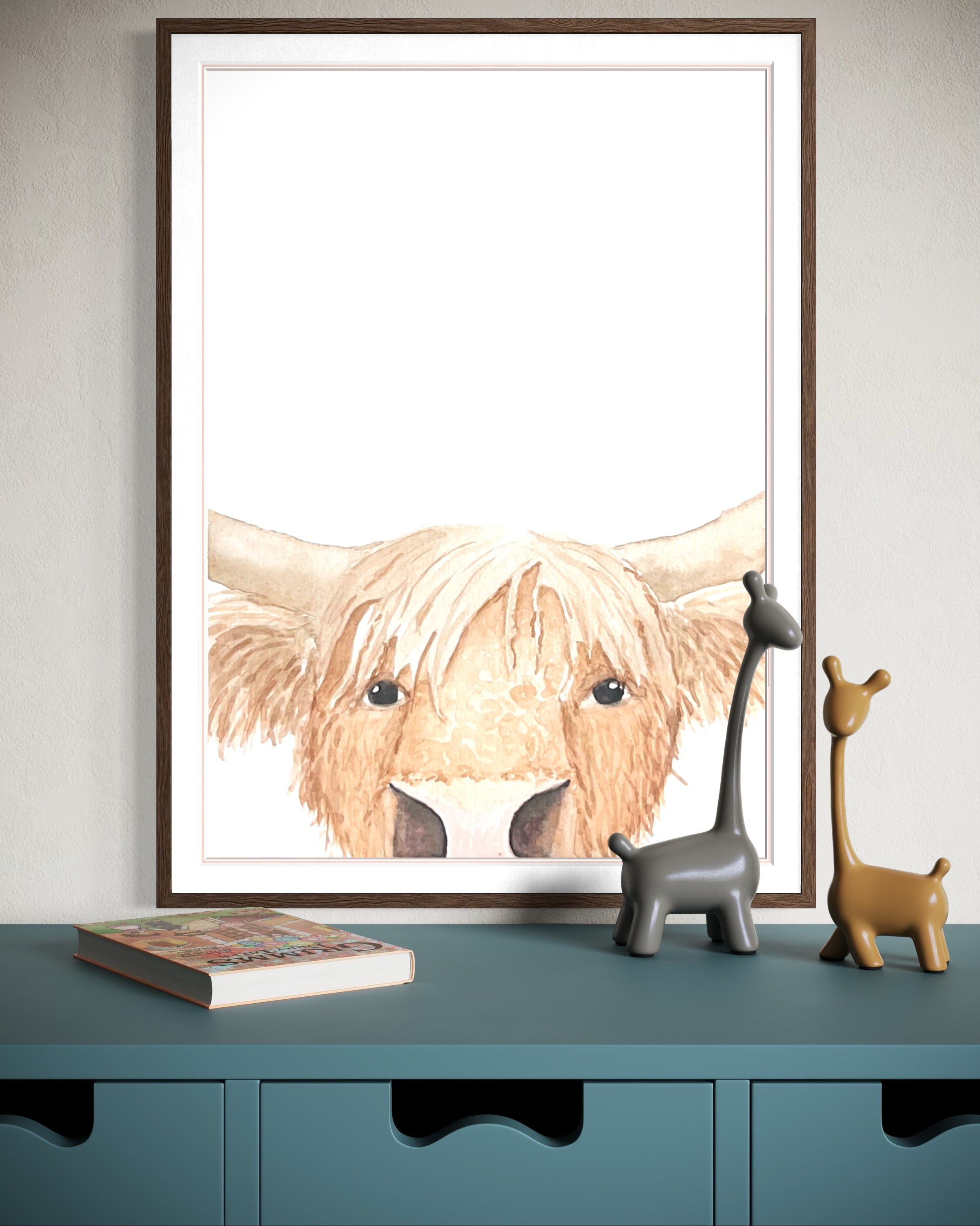 Nosey Highland Cow Print
