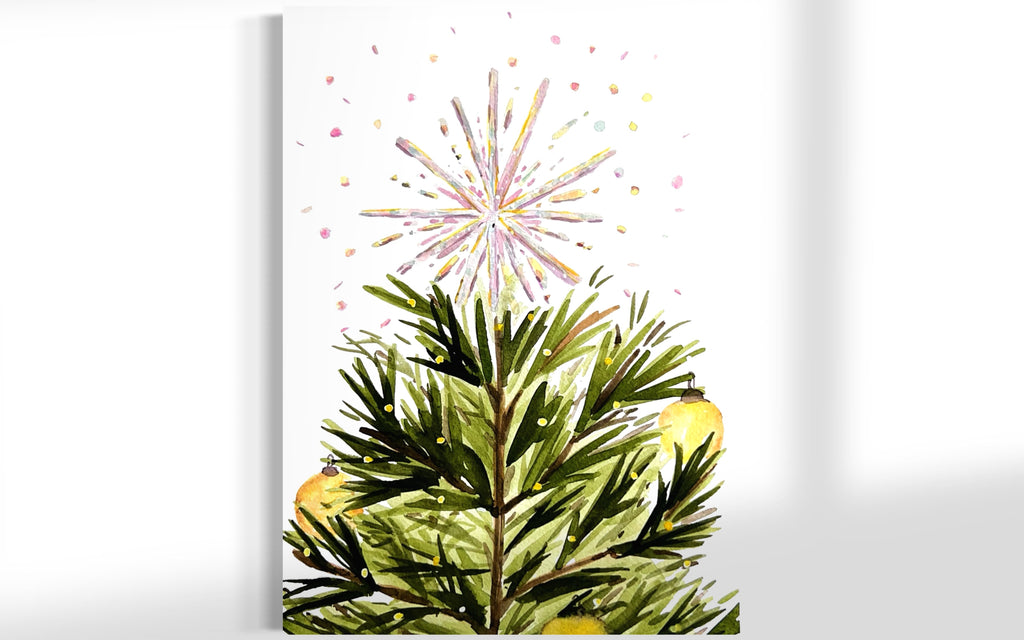 Christmas Tree Star Canvas