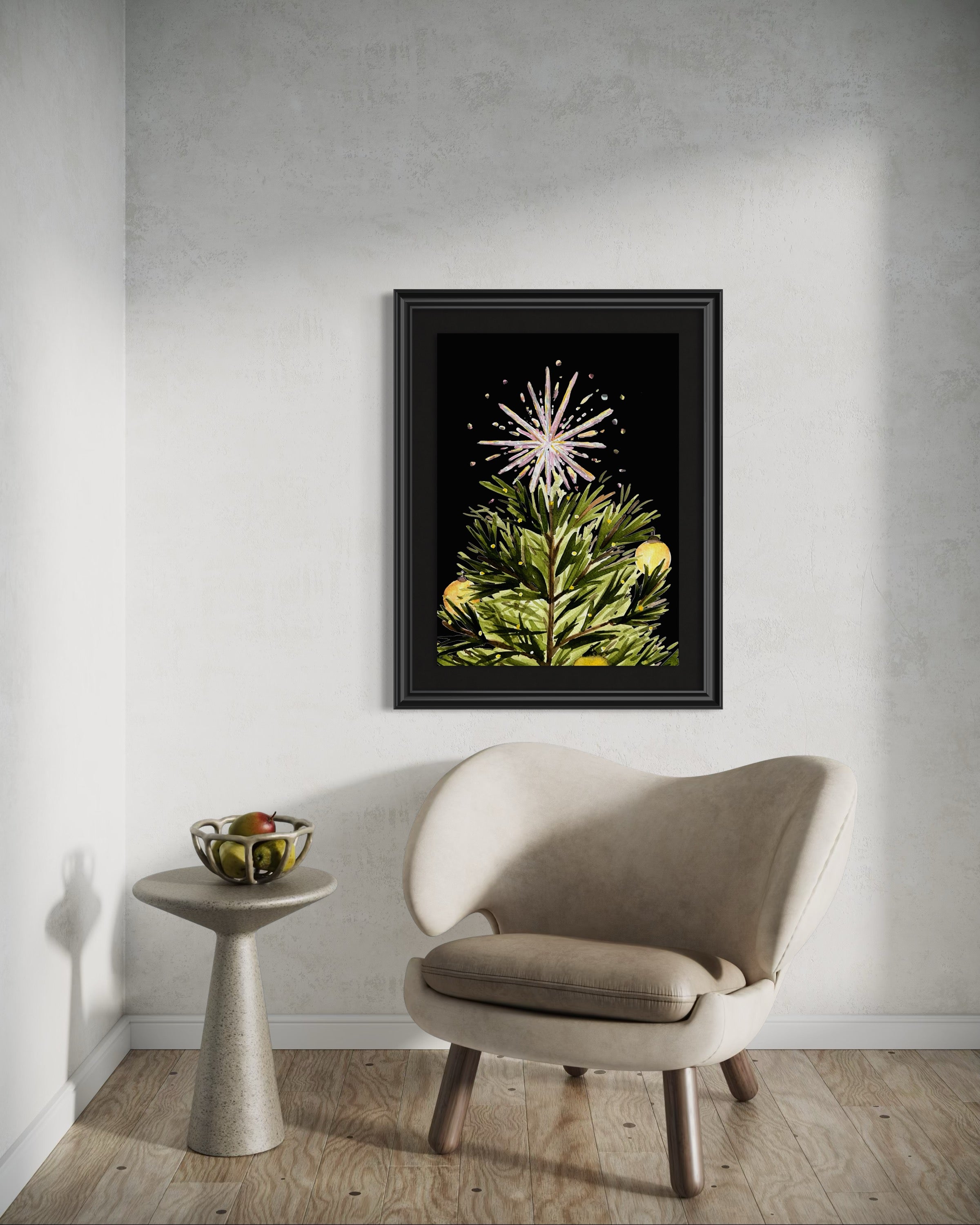 Christmas Tree Star Print