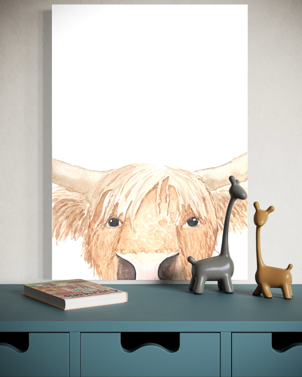 Nosey Highland Cow Canvas