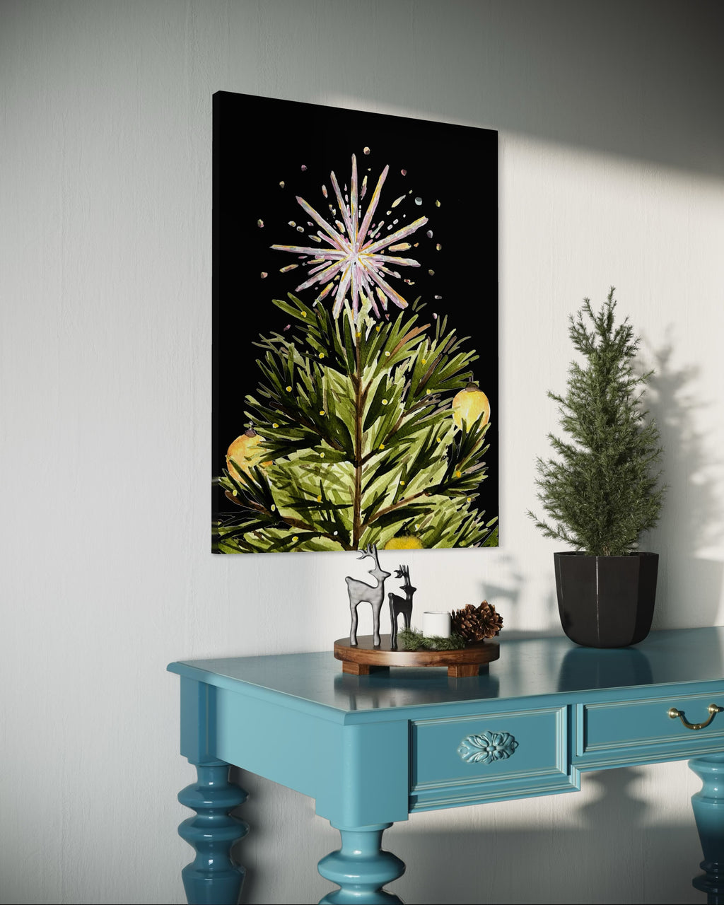 Christmas Tree Star Canvas