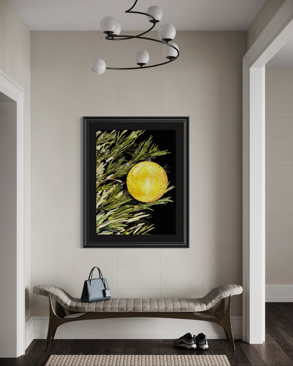 1 Ornament Christmas Tree Print