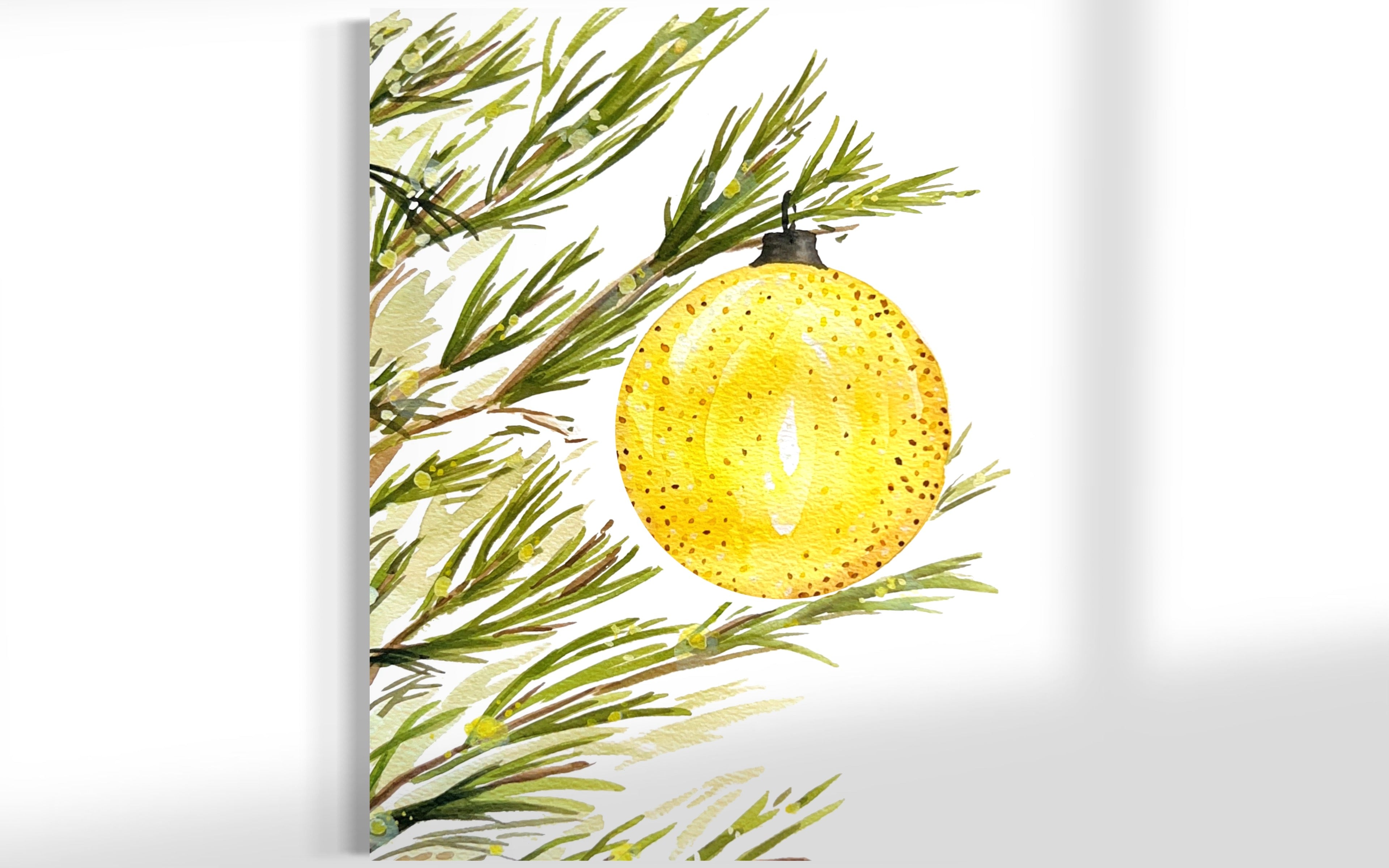 1 Ornament Christmas Tree Print