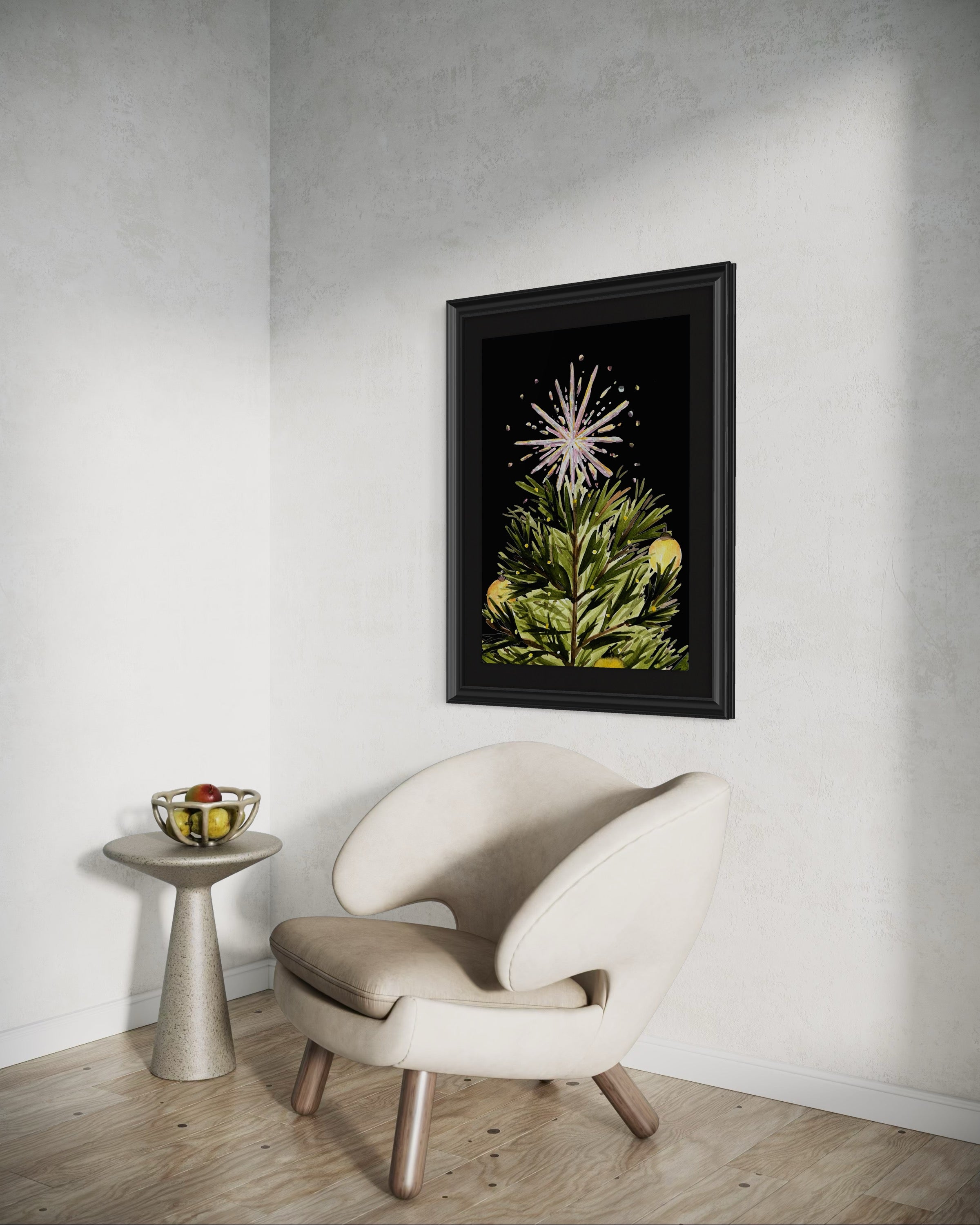 Christmas Tree Star Print