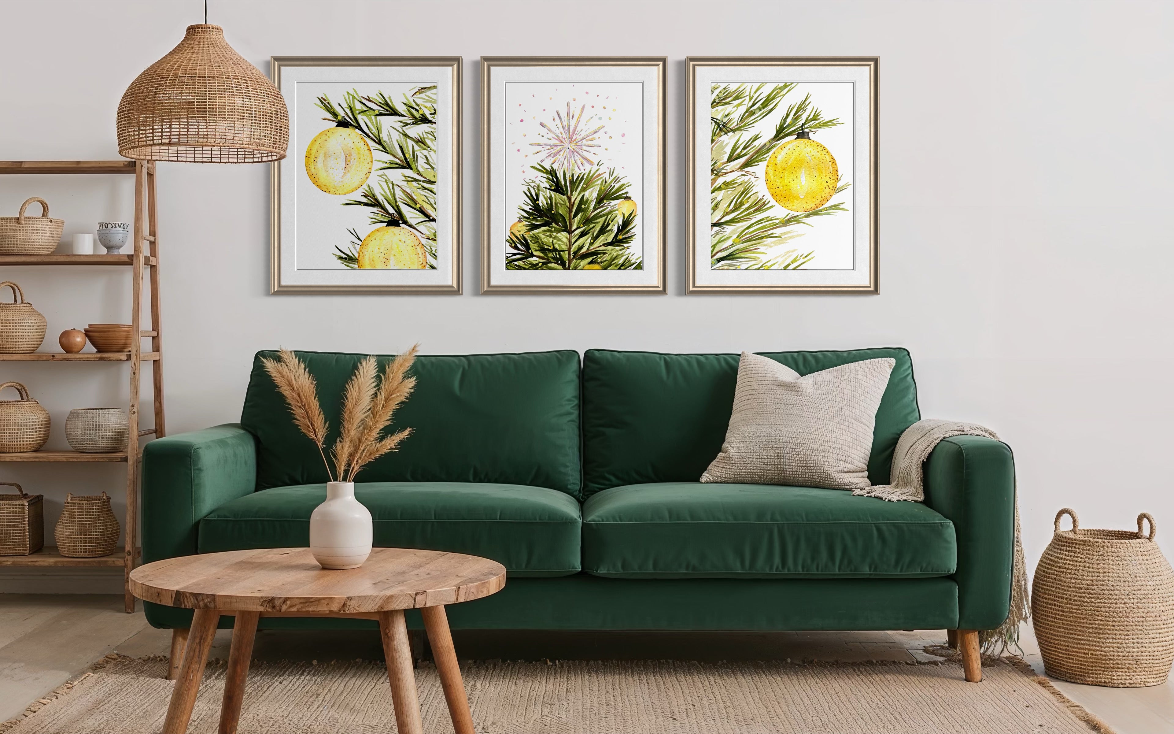 1 Ornament Christmas Tree Print