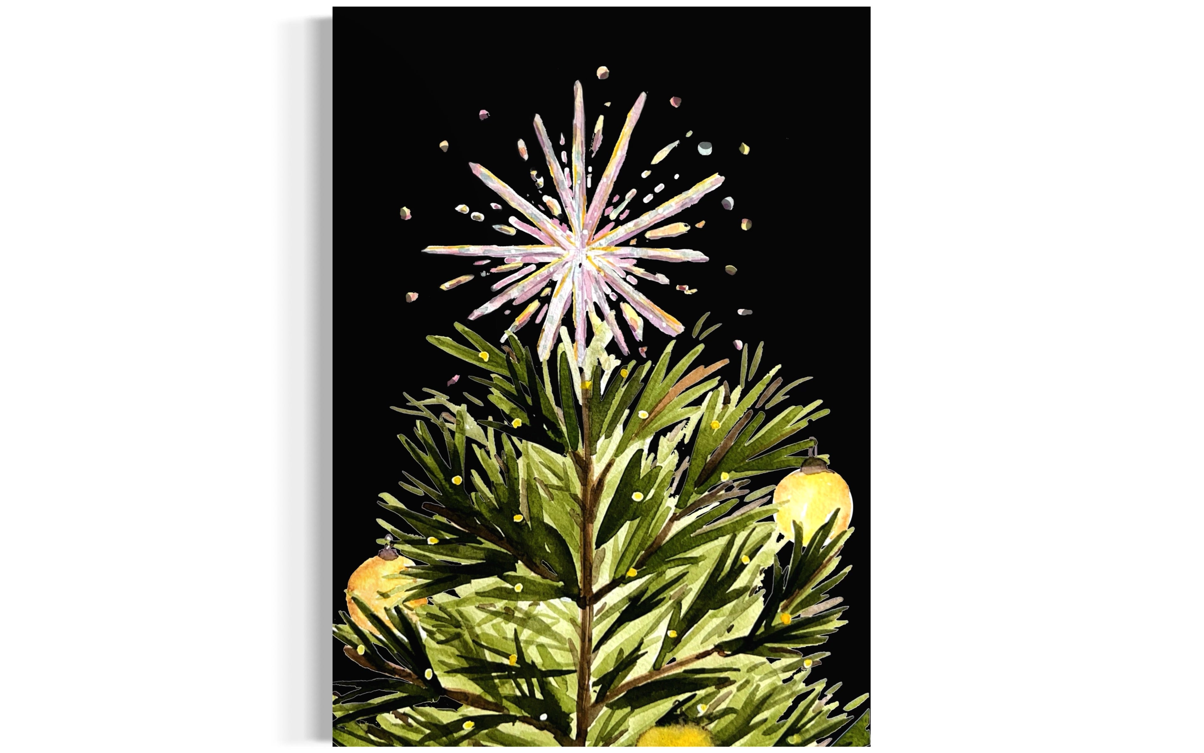Christmas Tree Star Print