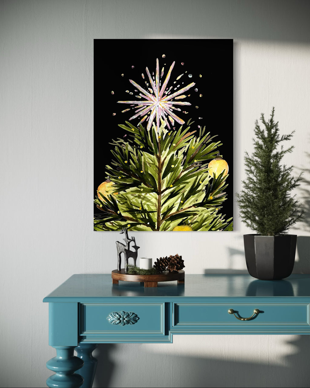 Christmas Tree Star Canvas