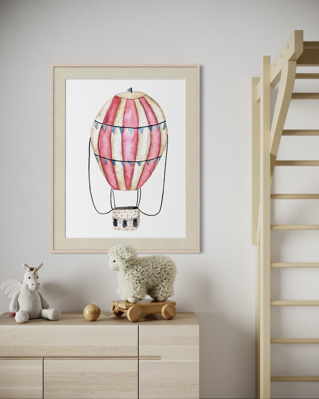 Vintage Hot Air Balloon Paper Print