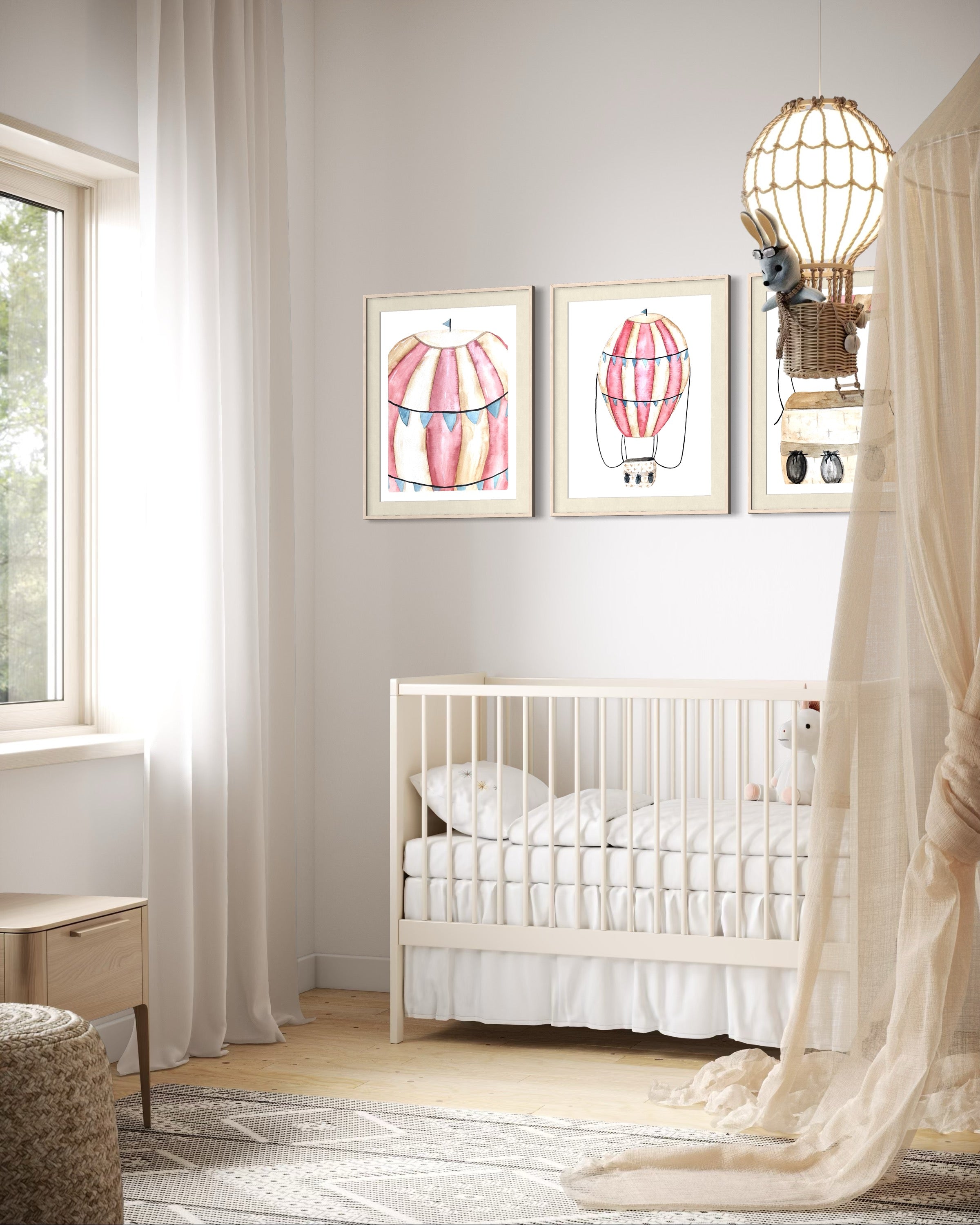 Vintage Hot Air Balloon Paper Print