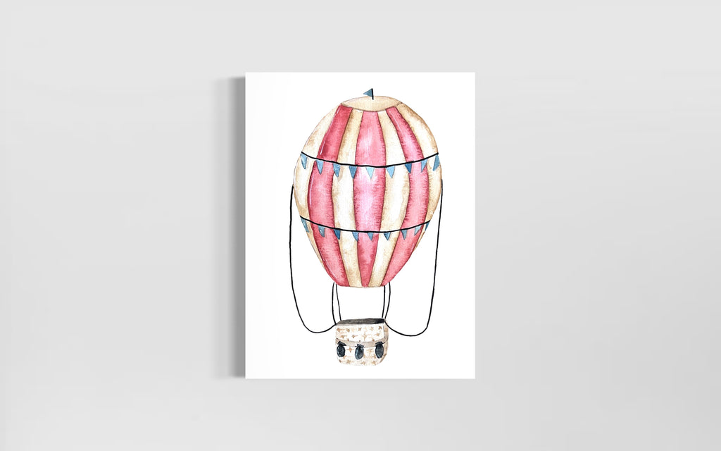 Vintage Hot Air Balloon Paper Print