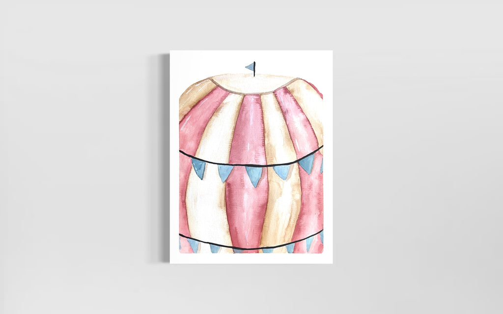 Vintage Hot Air Balloon Envelope Paper Print